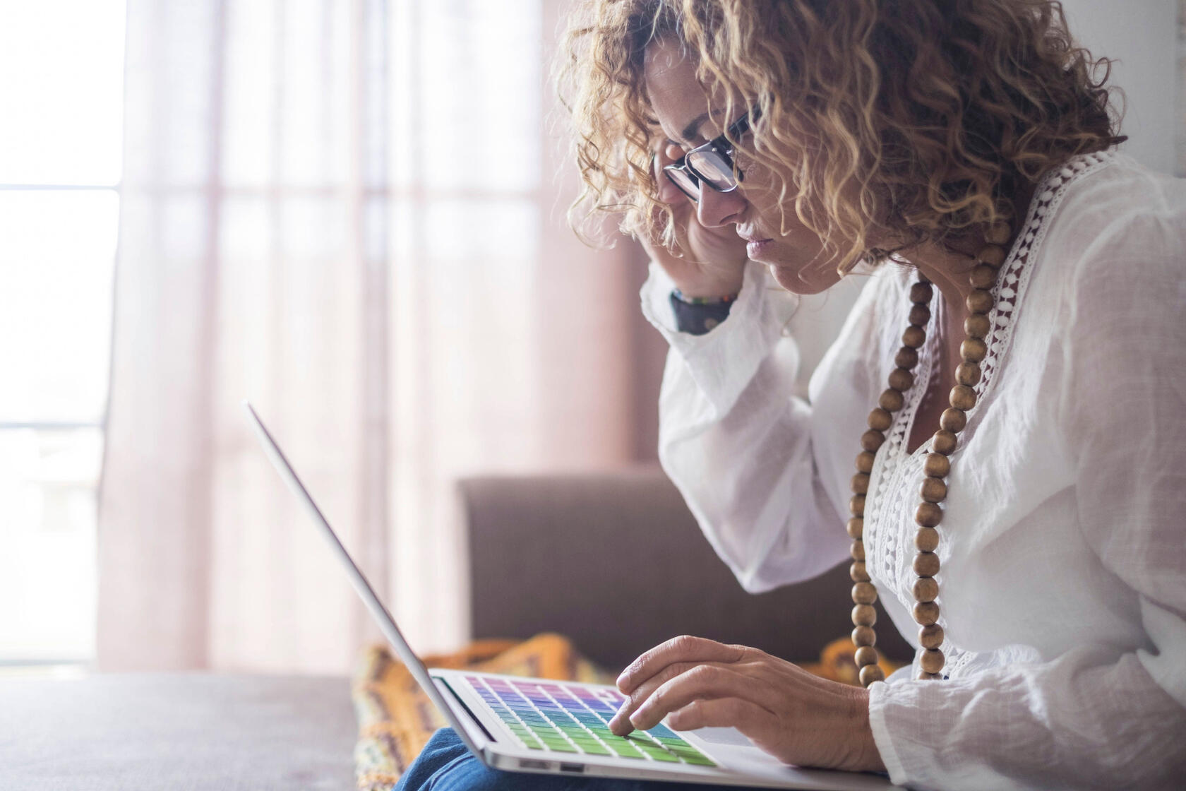 Frustrated woman working on her laptop. Frustrated woman working on her laptop.